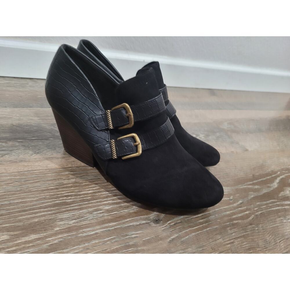 Bella Vita Thea Ankle Black Boots‎ Side Buckles size 11 #4